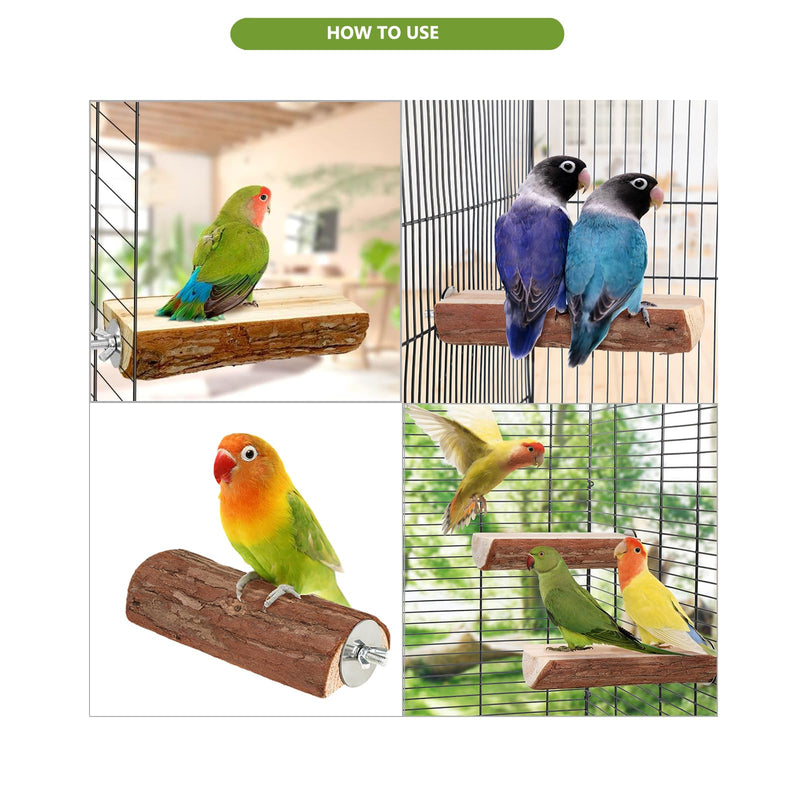 Parrot Cage Perch, Flat Wooden Platform for Birds Parrots Rats Small Animals(2 Packs) - PawsPlanet Australia