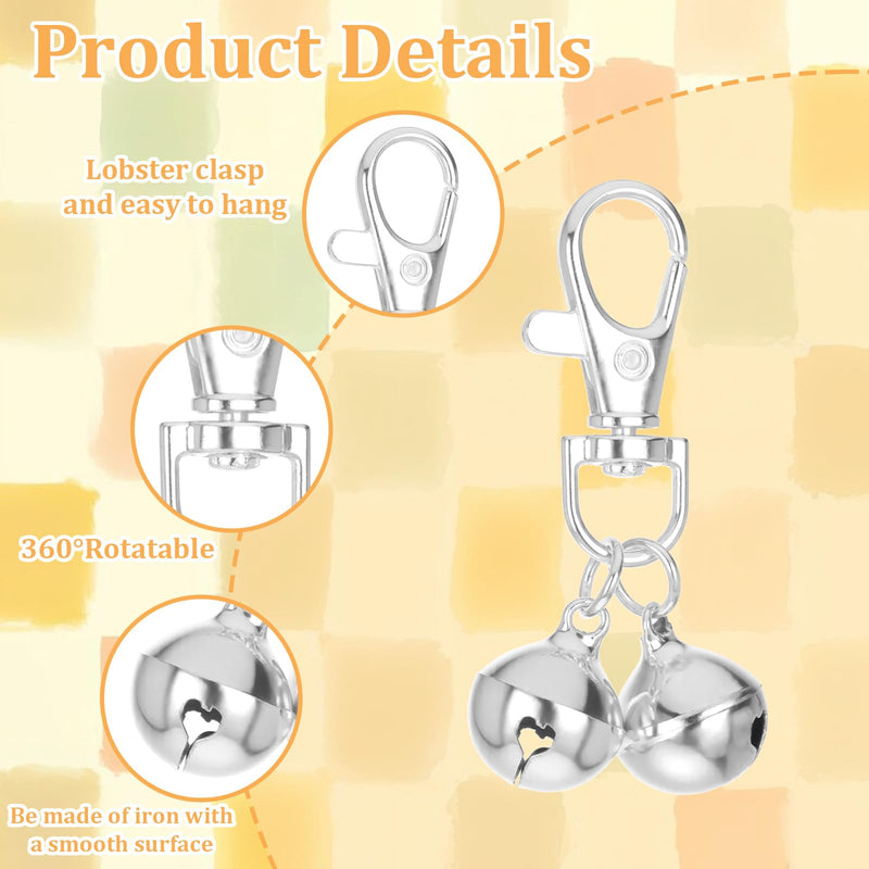 4 Pcs Mini Dog Collar Bells, Cat Bell, Silver Pet Pendant Accessories for Training, Loud Charms for Dogs and Cats - PawsPlanet Australia
