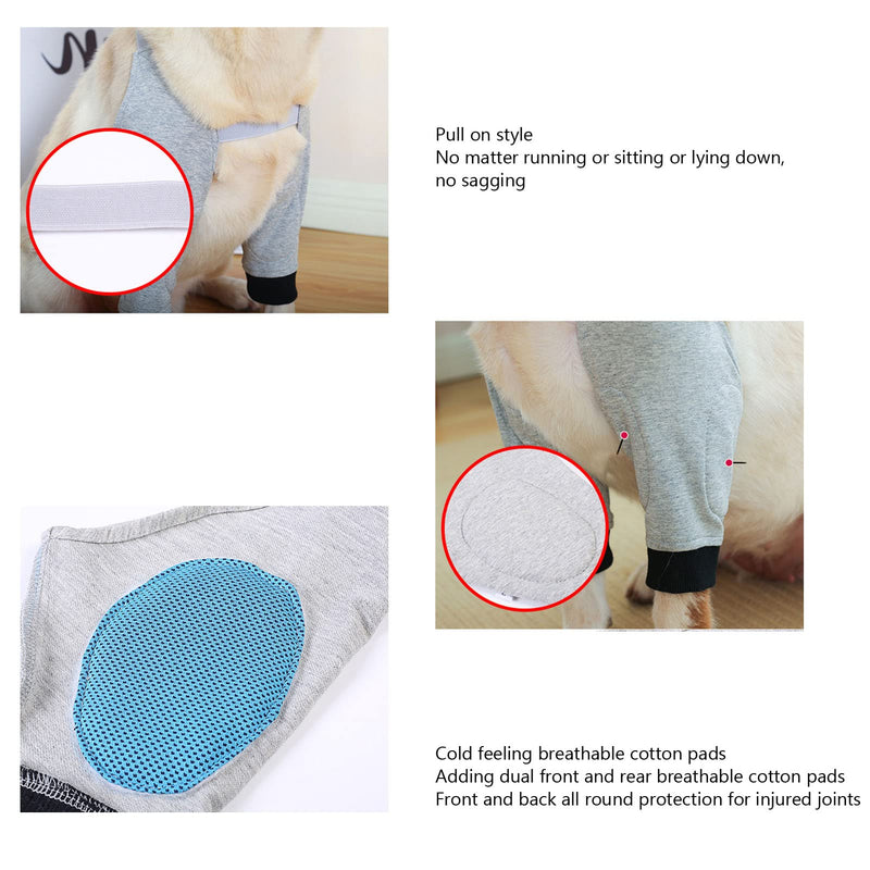 Dog Leg Joint Sleeve, Joint Warming Pet Recovery Sleeve Soft Padded Dog Elbow Protector for Small Medium Large Dogs (XL) - PawsPlanet Australia