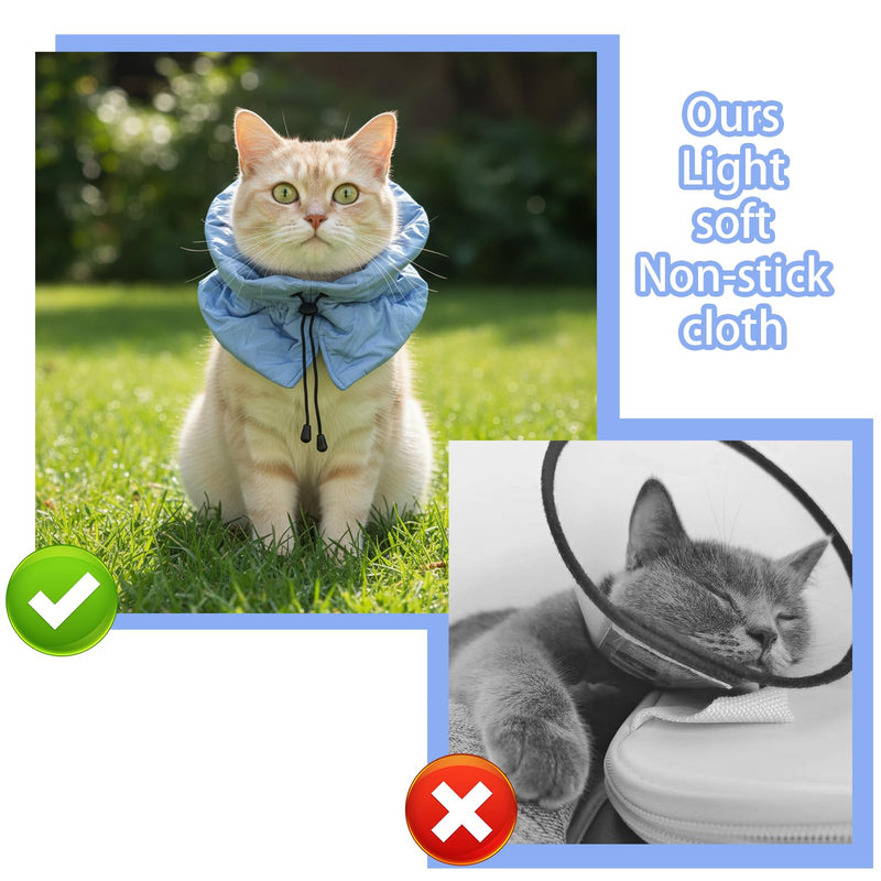 Cat Cone Collar Adjustable Recovery Collar Waterproof Pet Collars Soft Lightweight Breathable After Surgery Kitten Recovery Cones to Stop Licking Pet Elizabethan Collars for Cats Kittens and Puppies