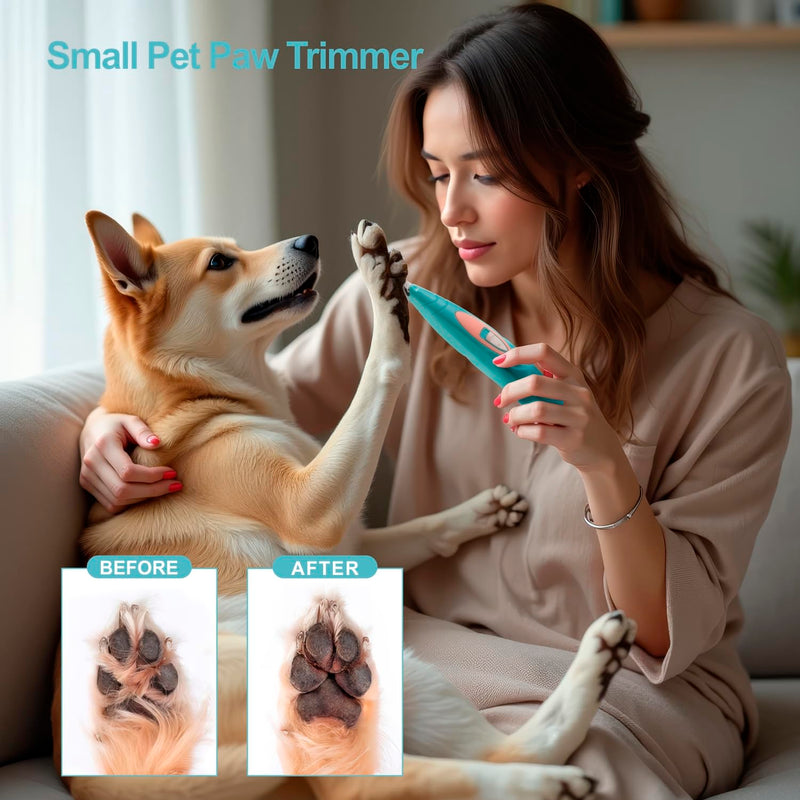 Dog Paw Trimmer with LED Light, Electric Dog Clippers for Groomming, Cordless Rechargeable Low-Noise Pet Micro Precision Trimmer, Shavers for Paws, Ears, Face, Rump - PawsPlanet Australia
