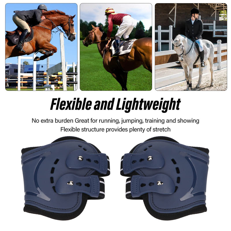 Classic Fetlock Boots, Fetlock Horse Boots, Fetlock Rear Boots, Horse Hind Leg Boots Breathable Adjustable Impact Absorbing Prevent Slip Horse Fetlock Boots for Jumping Medium