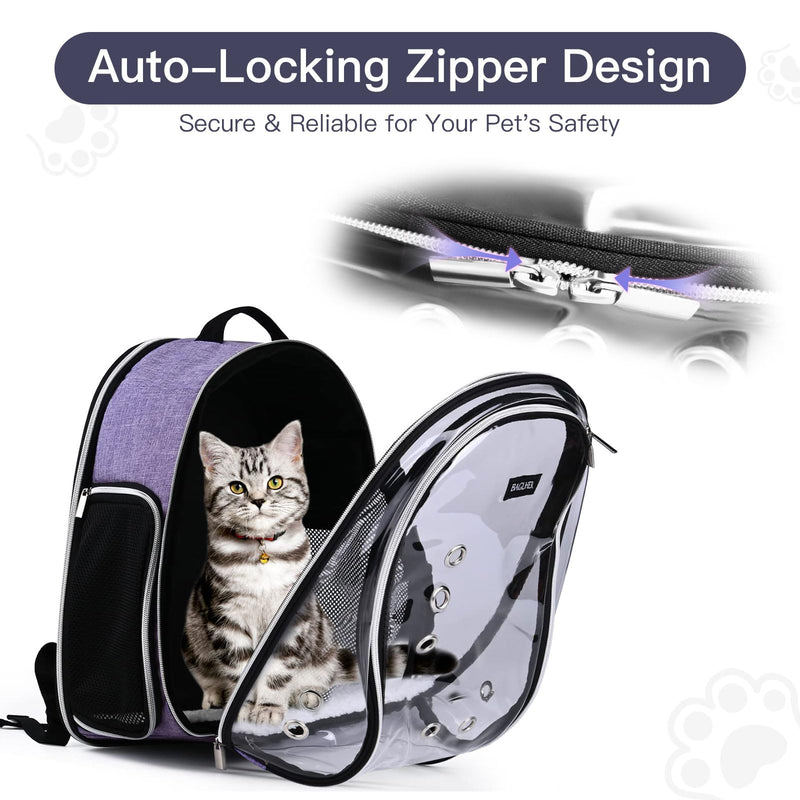 BAGLHER Cat Carrier Backpack Bubble - Fit Up to 18 Lbs - Airline-Approved Dog Backpack Carrier for Small Pets Puppies Dogs Bunny, Space Capsule Dog Carrier Backpack for Travel Outdoor Hiking, Purple - PawsPlanet Australia
