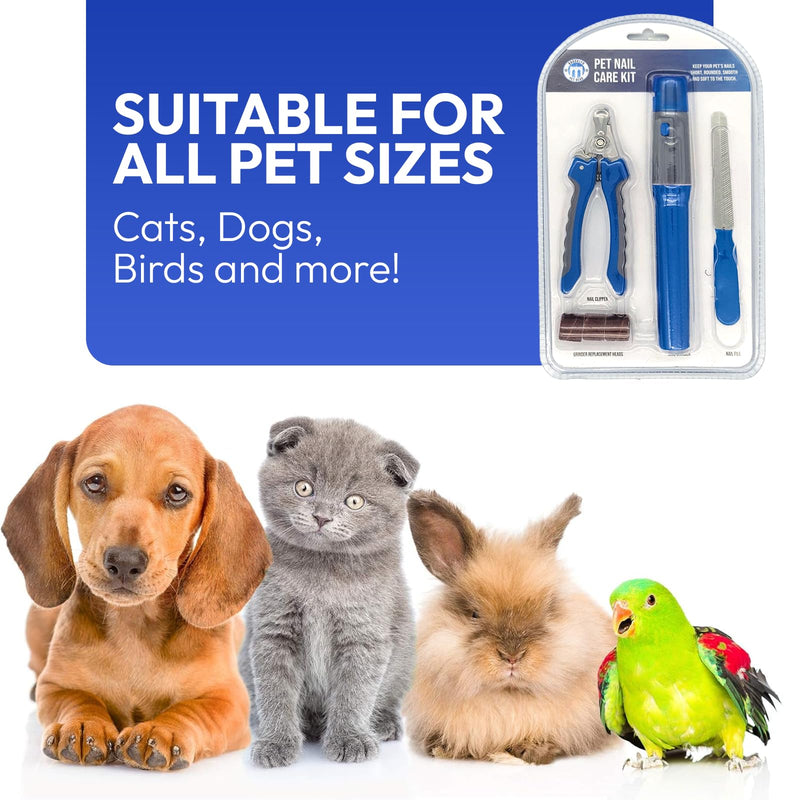 BPG Pet Grooming Tools for Dogs & Cats- 3 Piece Dog Grooming Kit, Pet Nail Care Kit, Nail Grinder, Clippers and File- Precision Trimming Perfect at Home Grooming Set Nail Grinder/ Nail Clipper/ Nail File - PawsPlanet Australia