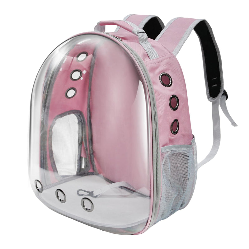 Cat Backpack, Airline Approved Bubble Carrying Bag for Small Medium Dogs Cats, Space Capsule Pet Carrier Dog Hiking Backpack Travel Carrier (Pink) Pink - PawsPlanet Australia