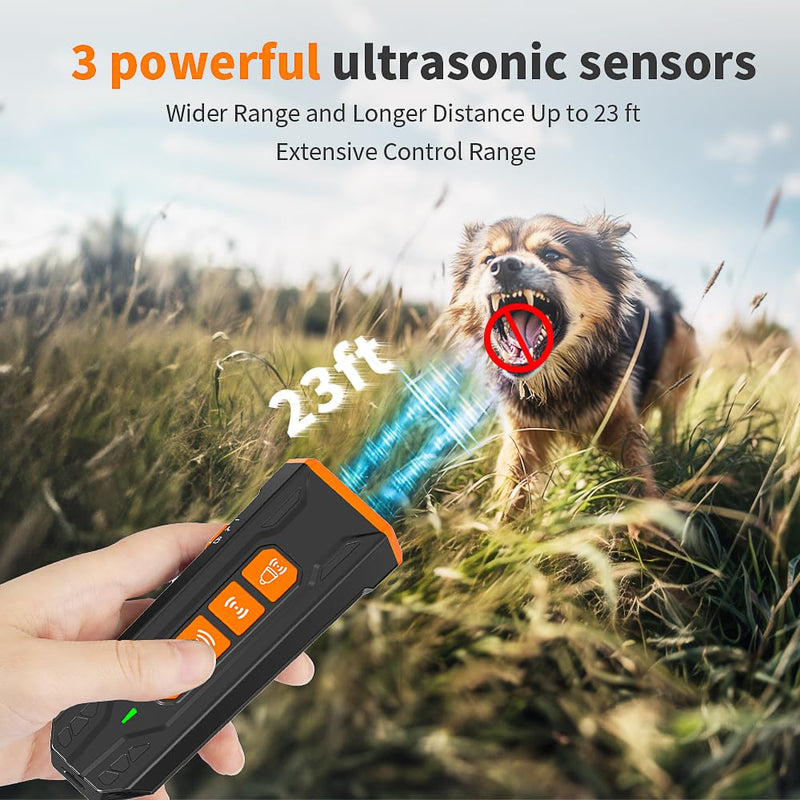 Dog Bark Deterrent Device - Anti-Bark Devices for Dogs,Rechargeable Ultrasonic Dog Bark Deterrent 30Ft Effective Control Range,Safe for Human & Dogs Portable (Black) Black - PawsPlanet Australia