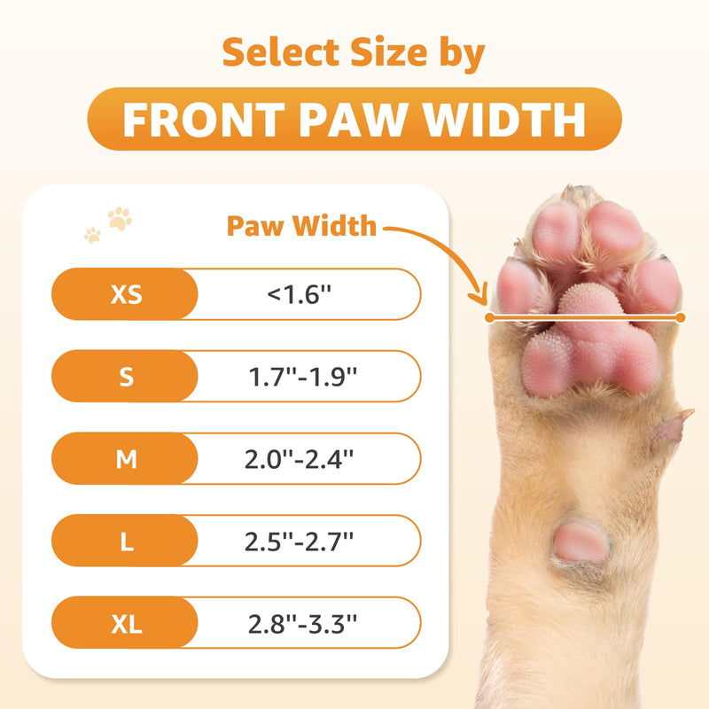 Double Sides Non-Slip Dog Socks to Prevent Licking Paws - Strong Traction for Hardwood Floors, Senior Dogs, Paw Protector, Dog Socks with Grippers - Size Large Grey Large(Pack of 4)