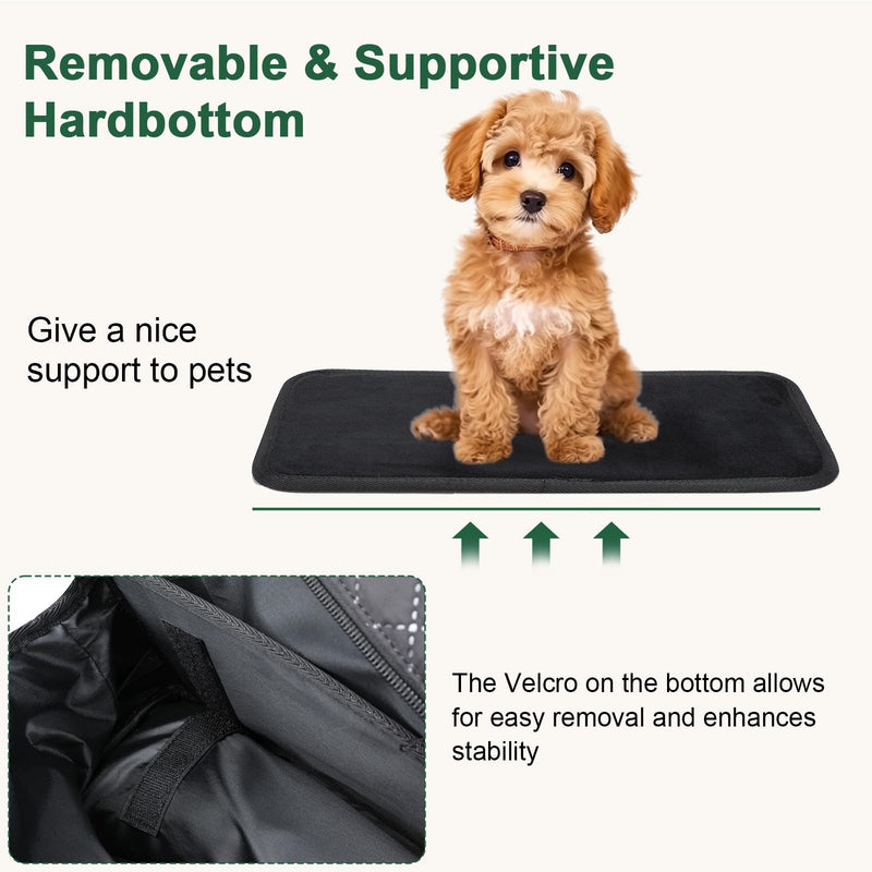 Pecute Dog Purse Carrier, Dog Carrier with Pockets for Small Dogs, Fits Dogs 5.5 lbs to 11 lbs, Cat and Puppies Tote Bag, Outing, Travel, Vet, Black 15.2"L x 7.4"W x 11.7"H - PawsPlanet Australia