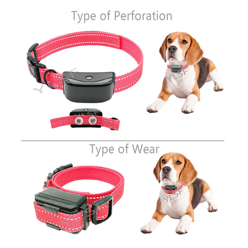 Dog Nylon Collar Strap for Heavy Light-Duty Electronic Fence Training Shock Barking Collar Receivers-3/4 Inch Replacement Strap-Compatible with Nearly All Brands and Models of Electric Collars 2 Pack Fluorescent Green and Pink With Holes