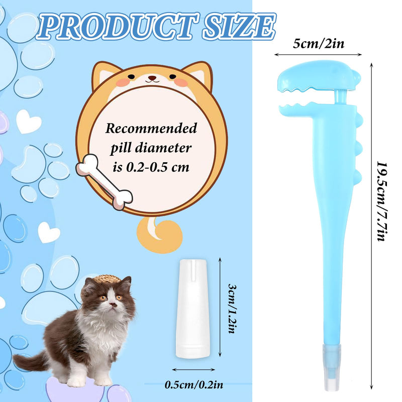 Cat Pill Shooter, Pet Pill Shooter for Cat, Dog Pill Shooter, Cat Tablet Soft Tip Syringe Pet Medical Feeding Dispenser Tool for Small Animals(Blue) Blue - PawsPlanet Australia
