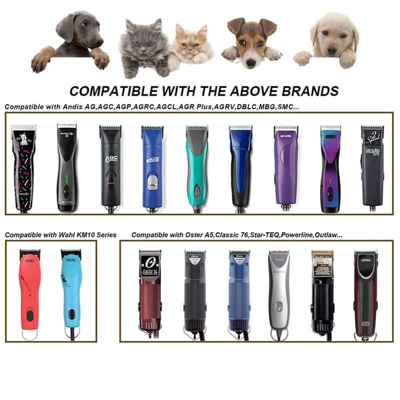 Audoc 4FC Blades Dog Grooming Blades Compatible with Andis/Oster A5/Wahl KM-10 Series Dog Clippers,Detachable Clipper Replacement Blade,Black(4FC/2PCS) 1PC 3-3/4FC: 1/2" (13 mm) - PawsPlanet Australia