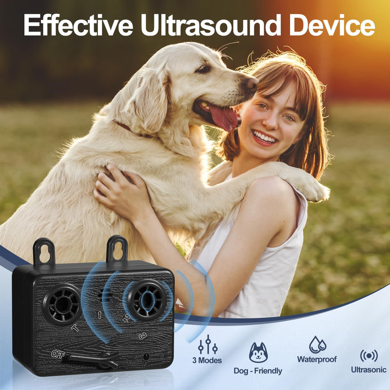Anti Barking Devices for Dogs, Ultrasonic Dog Bark Control Devices with 3 Modes, 50FT Bark Box Dog Barking Deterrent Devices, Dog Barking Silencer Indoor & Outdoor Safe S 1pcs Black - PawsPlanet Australia