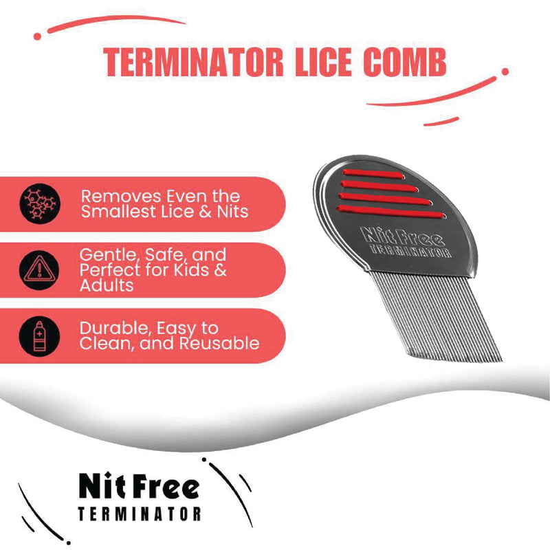 Lice Comb - Professional Stainless Steel Comb for Effective Head Lice Treatment (Colors May Vary) (Pack of 3) 3 Pack Lice Comb - PawsPlanet Australia
