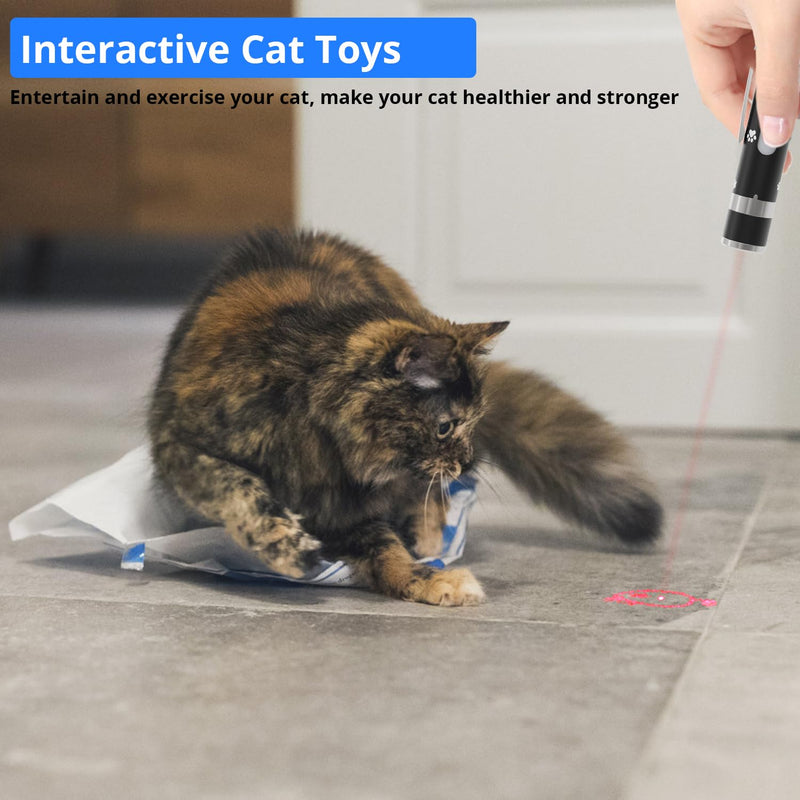 Cat Toy, Cat Toys for Indoor Cats, Long Range 7 Adjustable Patterns for Cats and Dogs, Interactive Red Cat Chase Light for Fun, Exercise and Training - USB Rechargeable 1 pcs - PawsPlanet Australia