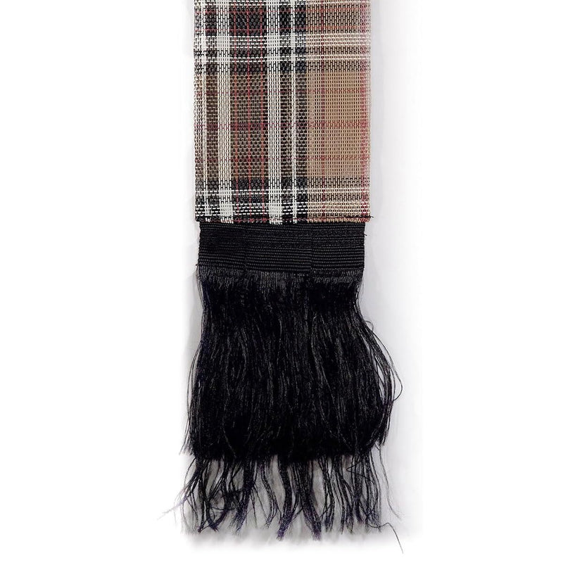 Kensington Signature Textilene Horse Tail Cover - Fringe Trim Provides Additional Reach Deluxe Black Plaid - PawsPlanet Australia
