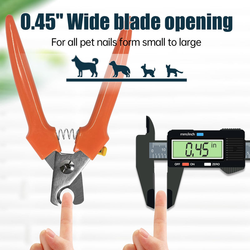 Dog Nail Trimmers 767C - Professional Dog Nail Clippers for Large and Small Dogs, Easy-to-Use Pet Nail Trimmers for Safe and Precise Grooming, Durable Claw Clippers for Paws Care Orange - PawsPlanet Australia