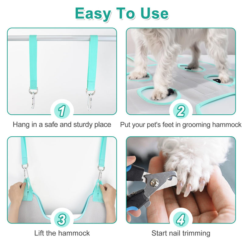 Dog Grooming Hammock, Dog Grooming Harness for Small Dogs, Dog Hanging Harness for Nail Trimming with Pet Nail Clippers Nail Trimmers Grooming Scissors, Dog Grooming Sling - PawsPlanet Australia