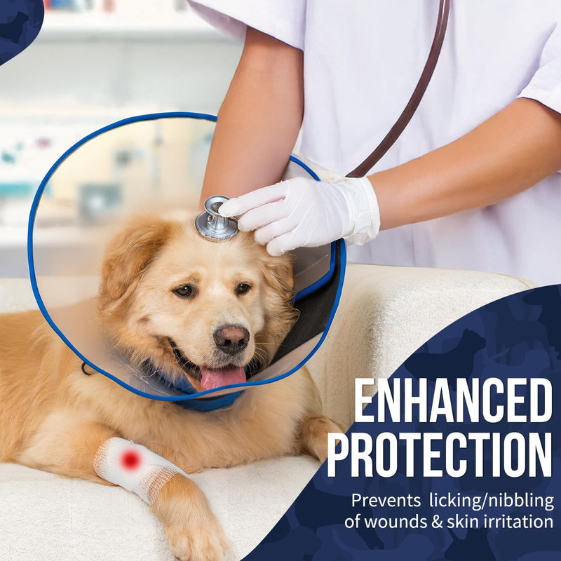 OneTigris Depth Adjustable Soft Dog Cone Collar for Medium Large Dogs After Surgery, Recovery for Small Dogs, Lightweight Elizabethan Collar for Dog to Stop Licking (Blue, XL) Blue