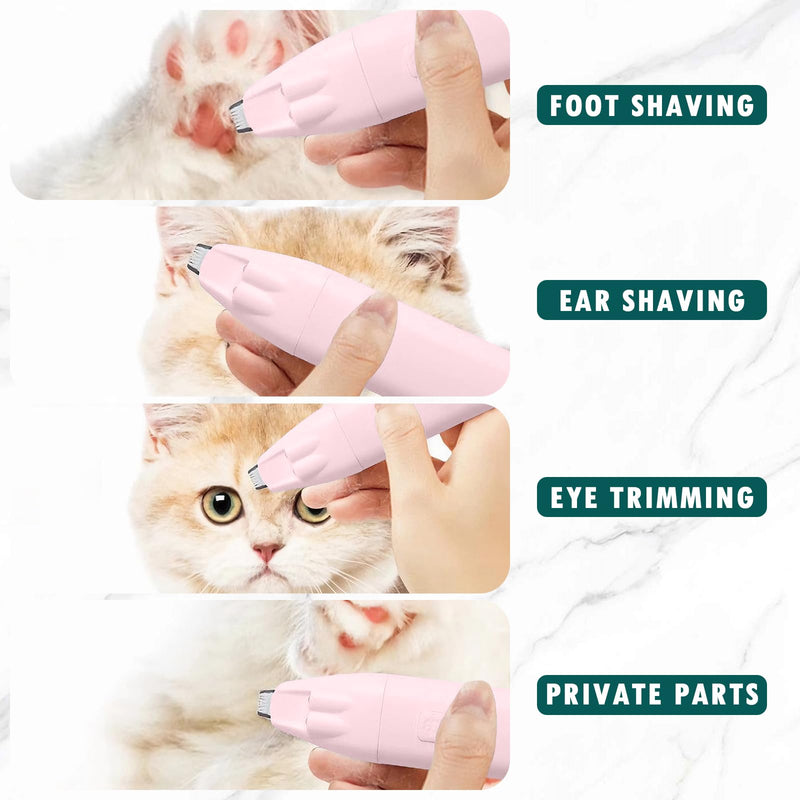 Dog Grooming Kit, Electric Dog Nail Trimmers, Adjustable Direction Dog Nail Grinder with 3 Ports, Low Noise Dog Nail Clippers with Light, Pet Shaver for Small and Large Dogs Cats - PawsPlanet Australia