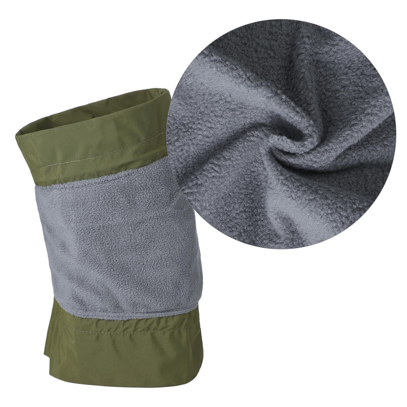 Dog Winter Ear Protector Waterproof Thermal Dog Snood with Reflective Strip Puppy Earmuffs Dogs No Flap Ear Wrap Pet Ears Neck Cover for Warm Winter Anxiety Relief Calming (Green, L) Green