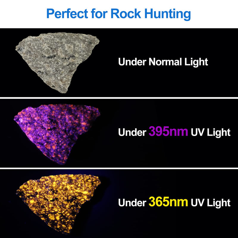 Vansky X7 Pro 365nm UV Light Blacklight Flashlights: LED Black Light Flashlite Professional Ultraviolet Flashlight Pet Urine Detector for Dog Cat, Resin Curing and Rock Hunting(Batteries are Included)