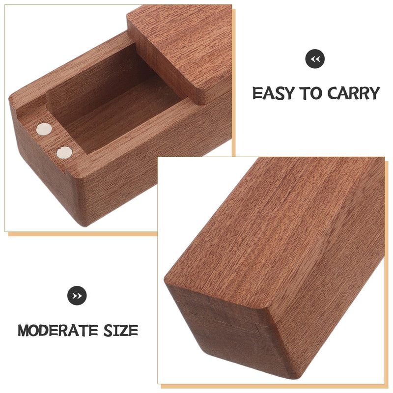 Elegant wooden box for storing cat whiskers with magnetic closure and reminder function for pet lovers when moving or traveling