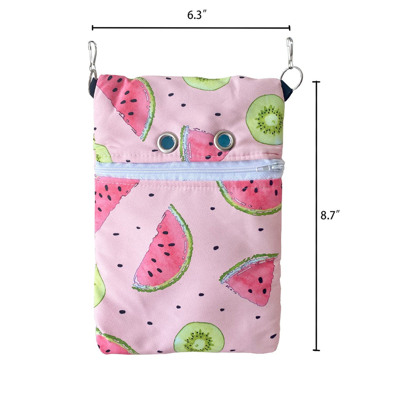 Waterproof composite Fabric Sugar Glider Bonding Carry Pouch Portable Small Animal Carrier Bag Small Animal Bonding Crossbody Strap for Hamster Rat Gerbil Other Small Pet Sleeping Bag With Vent (Pink) Pink - PawsPlanet Australia