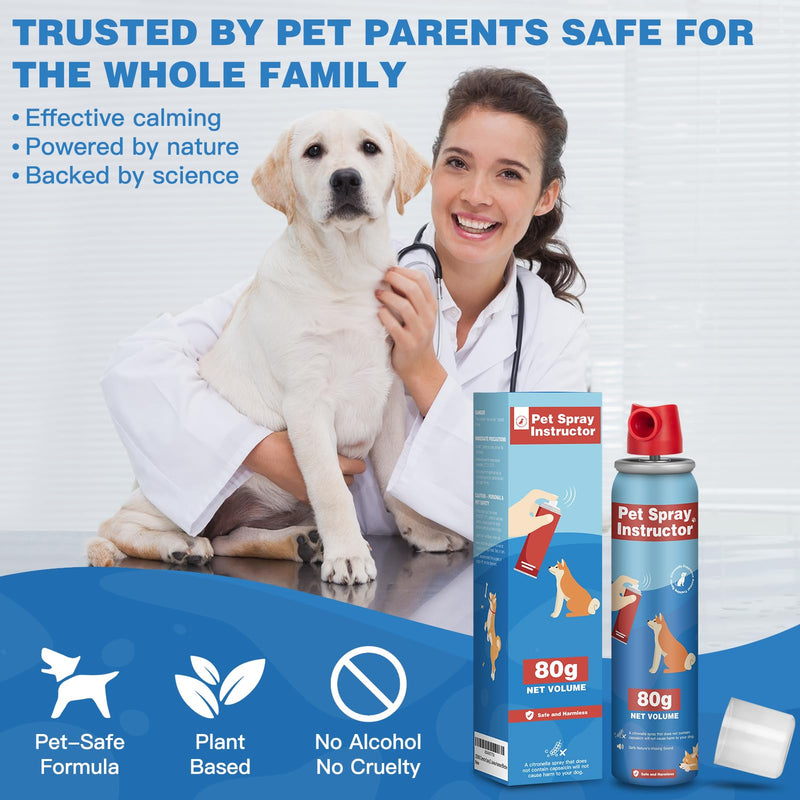 Corrector Spray Dog Trainer - 80ml Professional Dog Corrector Spray for Stops Barking, Jumping, Aggression & Unwanted Behaviors, Safe, Humane & Effective