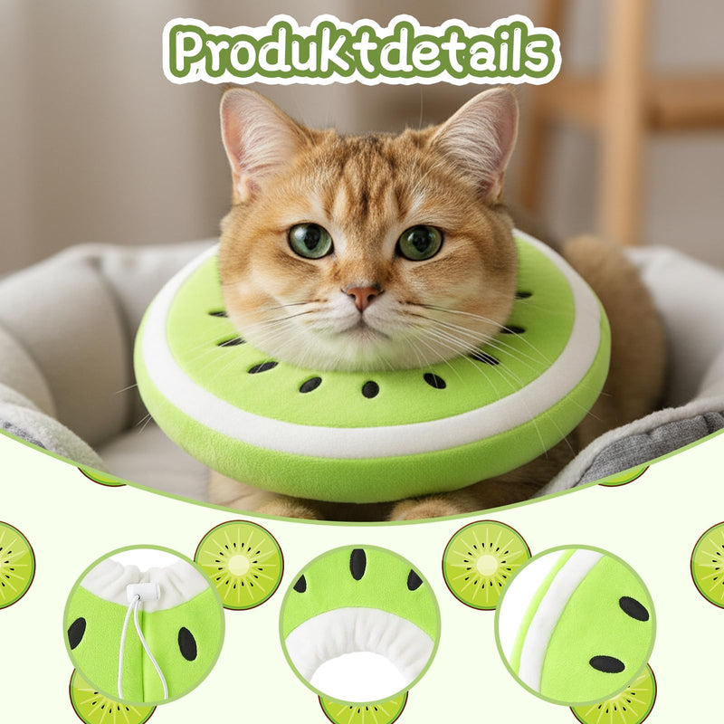Cat Collar, Cat Collar, Cat Body After Surgery, Cat Collar, Adjustable Small Soft Leisure Collar for Cat Care (Green)