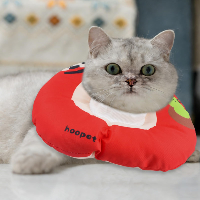 Cat Cone Collar,1 PCS Cute Apple-Shaped Pet Cone Waterproof Cats Recovery Collars Adjustable Cat Cones Collars Soft Kitten Recovery Cones to Stop Licking（M）