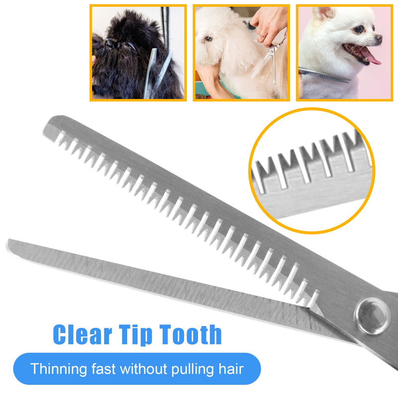 Pet Grooming Kit – Shedding Slicker Brush & Bath Massage Tool for Dogs, Cats, Puppies & Rabbits | Gentle, Easy-Clean Design for Healthy Coats & Relaxing Grooming 8 PCS Gray - PawsPlanet Australia
