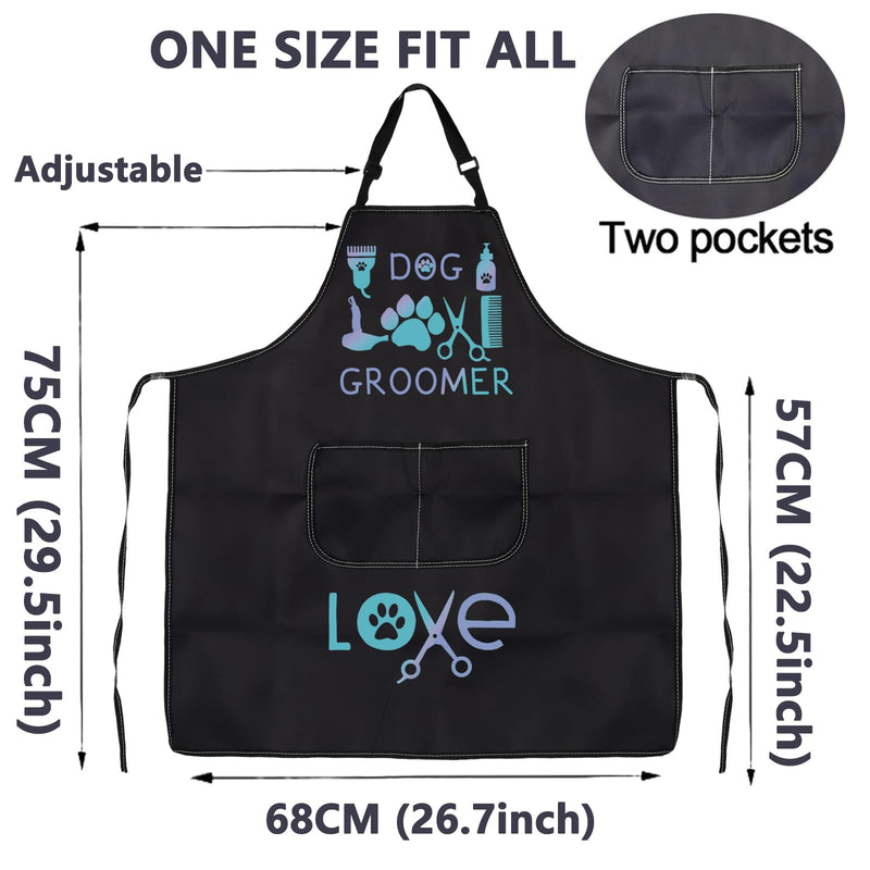 ENSIANTH Dog Grooming Apron - Waterproof with Pockets for Dog Groomers and Hairdressers dog grooming aprons - PawsPlanet Australia
