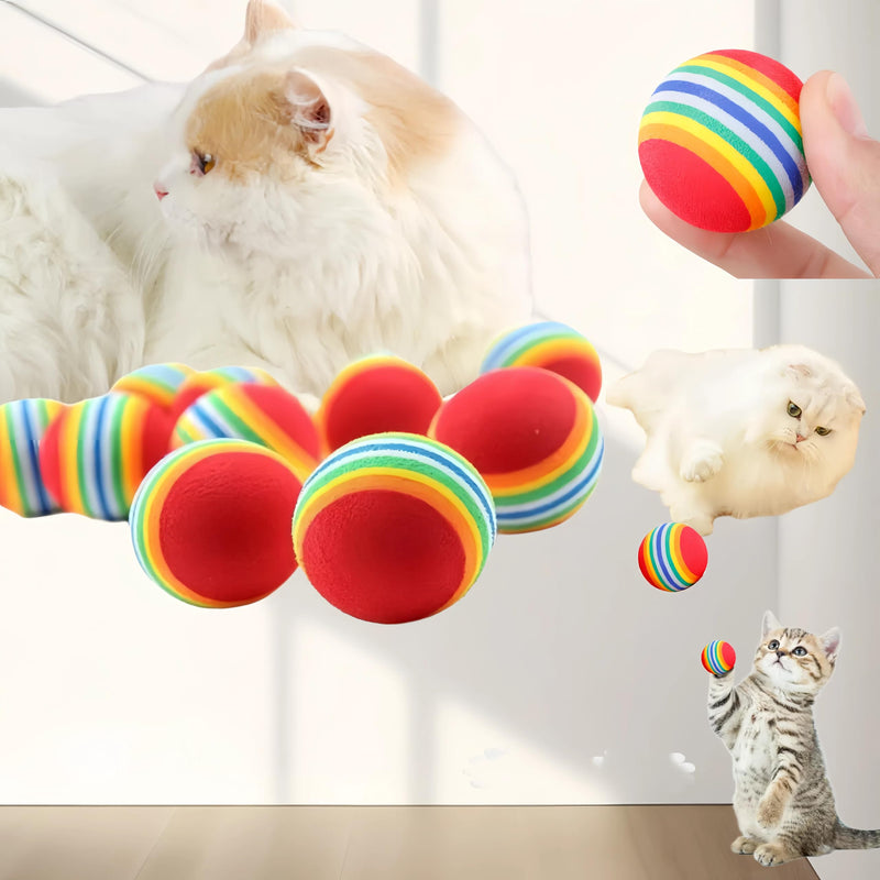 10 pcs Larger 1.38 "Soft EVA Foam Interactive Indoor Quiet Toy Balls, 35mm Diameter Dog and cat Toy Balls Quiet Toy Balls for Pets to Play Alone.Kittens Toys.Cat Toy Sponge Ball. - PawsPlanet Australia