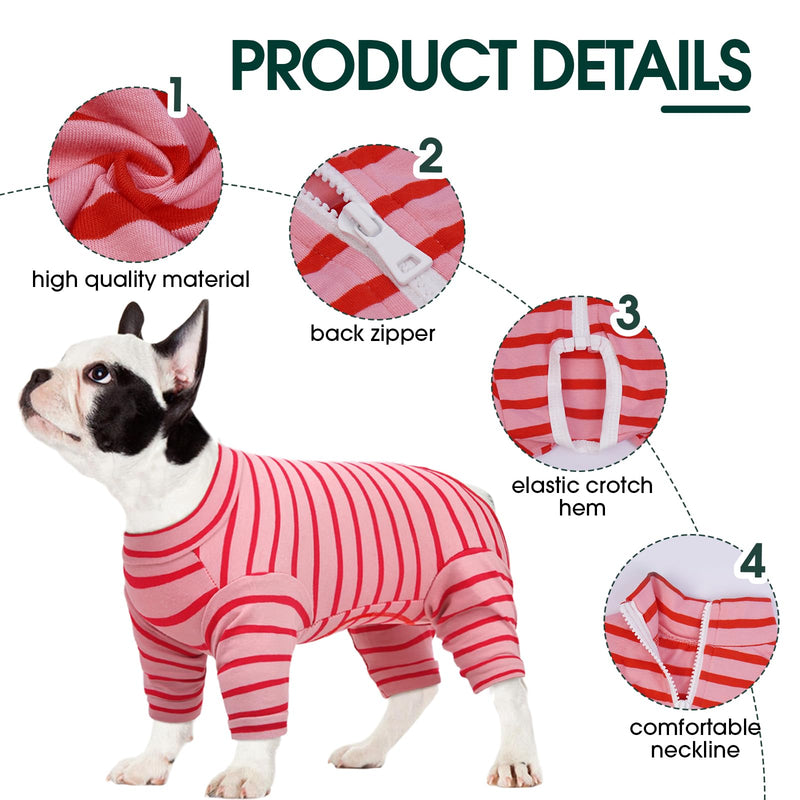 Kuoser Dog Onesie, Dog Surgery Recovery Suit, Dog Recovery Suit Female, Dog Body Suit After Surgery, Dog Onesies Small Dogs, Dog Pyjamas, Dog Pjs For Medium Dogs Pink XL