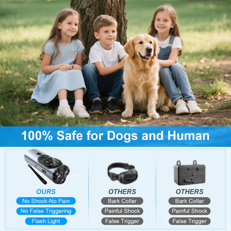 Dog Bark Deterrent Device, Anti Barking Device for Dogs, Ultrasonic Dog Bark Deterrent to Stop Barking 50 ft, Barks No More Dog Training Device, Barking Silencer for Dog Training - PawsPlanet Australia