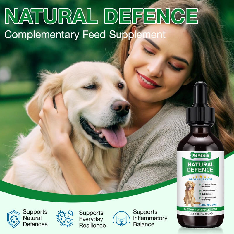 Antibiotics for Dogs, Dog Antibiotics, Natural Antibiotics for Dogs Immune Drops Help Supports Allergies, Itching, Coughs, Skin, Bacon Flavor (1 Pack) 1 Pack