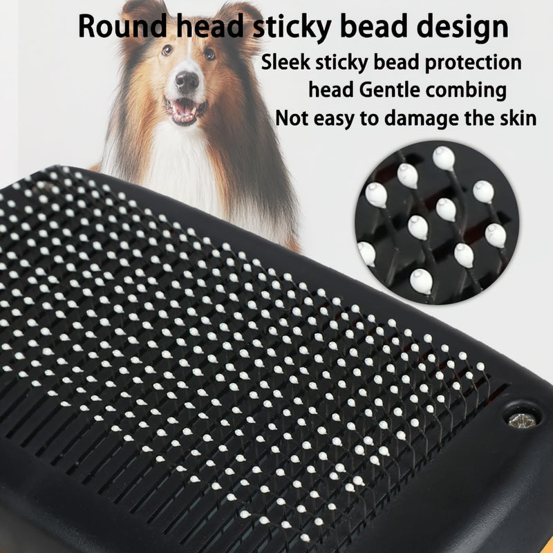 Skin-Friendly Grooming and Deshedding Brush for Dogs, Cats, and Puppies - Self-Cleaning, Easy to Use (Pink) Pink - PawsPlanet Australia