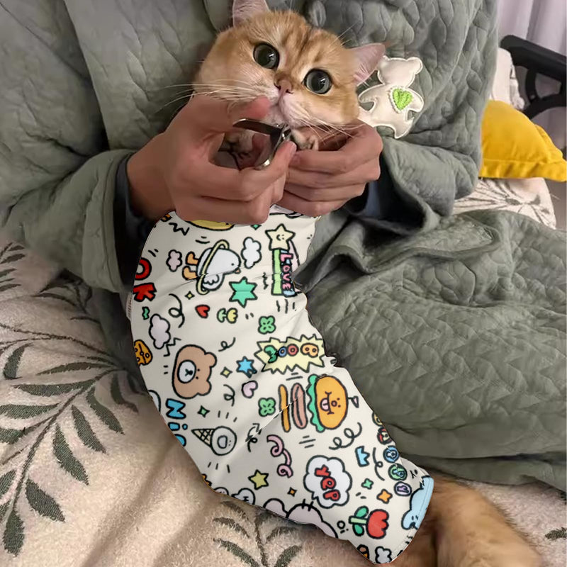 1PCS Cats Calming Wrap for Grooming Adjustable Pet Restraint Cover Soft Fabric Fixed for Kittens Comfortable After Bathing Towel Stress Self Stick Cloth Tool for Nail Cutting