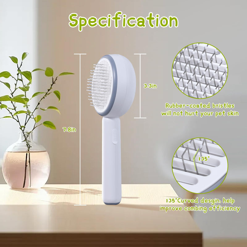 Dog & Cat Hair Brush for Shedding, Self Cleaning Cat Steam Brush for Grooming, Skin Friendly Pet Detangler Spray Dematting, Slicker Brush with Water Tank, Pet Supplies Accessories - PawsPlanet Australia
