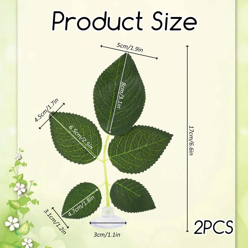 Thinp 2 Pack Betta Fish Leaf Pad Betta Hammock Beta Fish Toy Betta Fish Tank Accessories Simulating The Natural Habitat for Betta Spawning Grounds Breeding Resting Bed with Plastic Suction Cup - PawsPlanet Australia