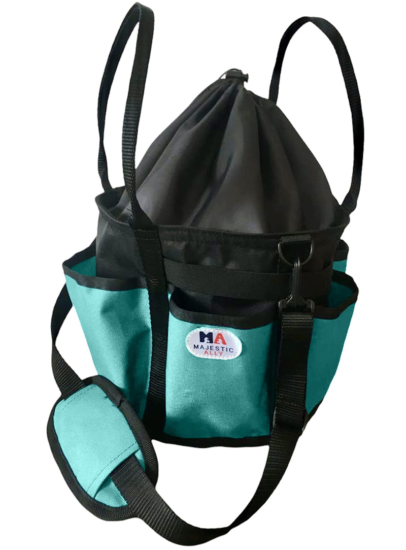 Majestic Ally horse Grooming Organizer Tote Bag Turquoise