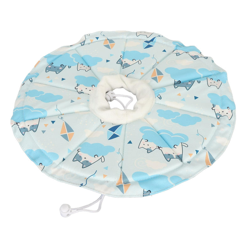 Cat Cone Collar, Multipurpose Soft Drawstring Design Waterproof Pet Cat Elizabethan Collar for Cats for Pets (Genericadyo0s68ng-14), Blue Genericadyo0s68ng-14 - PawsPlanet Australia