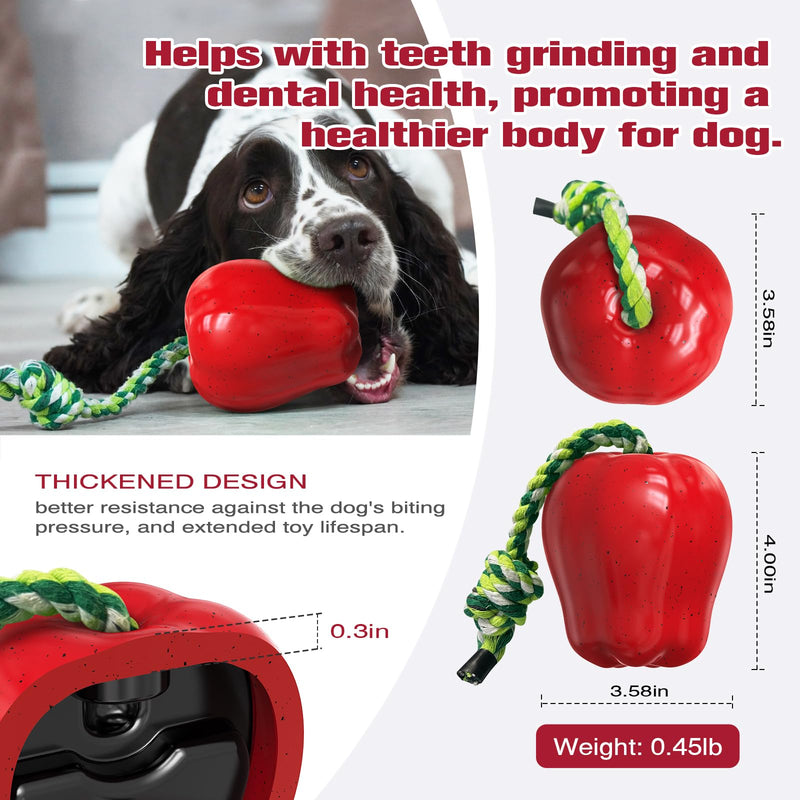Dog Toy Multi-Functional Pet Toy Long Lasting Dog Chews Squeaky Dog Toys Tough Dog Toys for Gift Red - PawsPlanet Australia