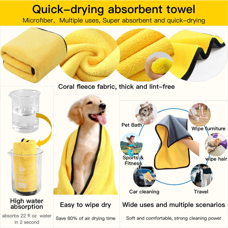 Pet Supplies, Including Cat Dematting Massage Comb,Dog Flea Comb, Puppy Quick-Drying Towel, Special Silicone Toothbrush, Dogs Washing Gloves, Dog & Cat Pets Nail Clippers and Trimmers,Reusable. - PawsPlanet Australia
