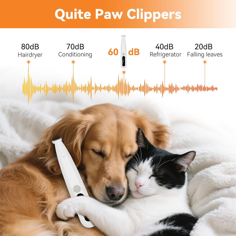 Dog Paw Hair Trimmer, Paw Trimmers for Dog's Feet, Rechargeable, Waterproof, Spare Blade, LED Display, Suitable for Cats & Dogs, Shaver for Paws Eyes Ears Face Buttocks, Dog Grooming Clippers - PawsPlanet Australia
