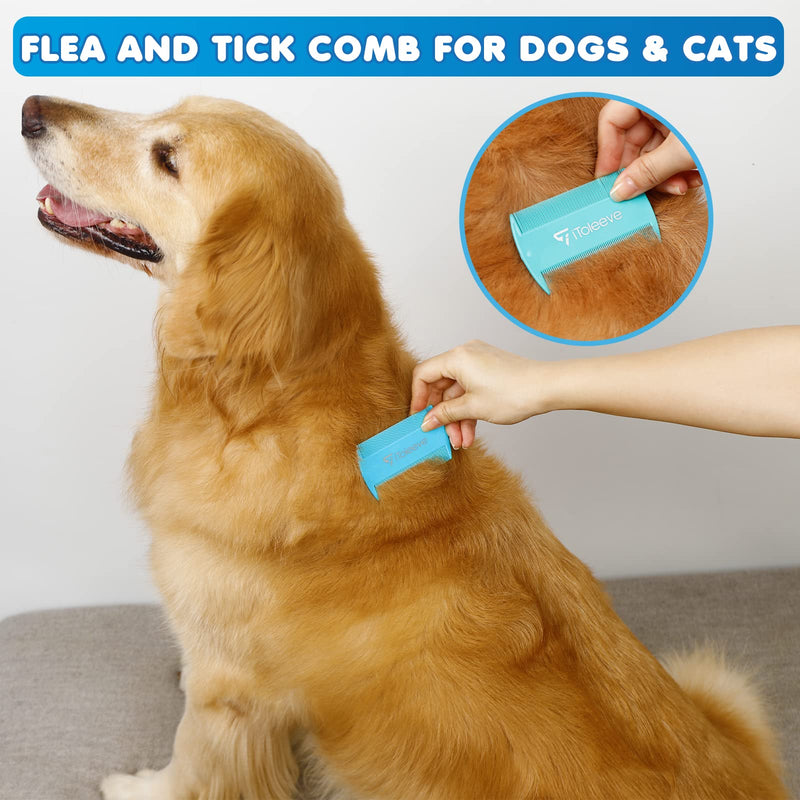 iToleeve Dual Flex Slicker Dog Brush – Gently Removes Undercoat, Mats & Tangles | Ideal for Sensitive Dogs & Cats | Professional Grooming Tool - PawsPlanet Australia