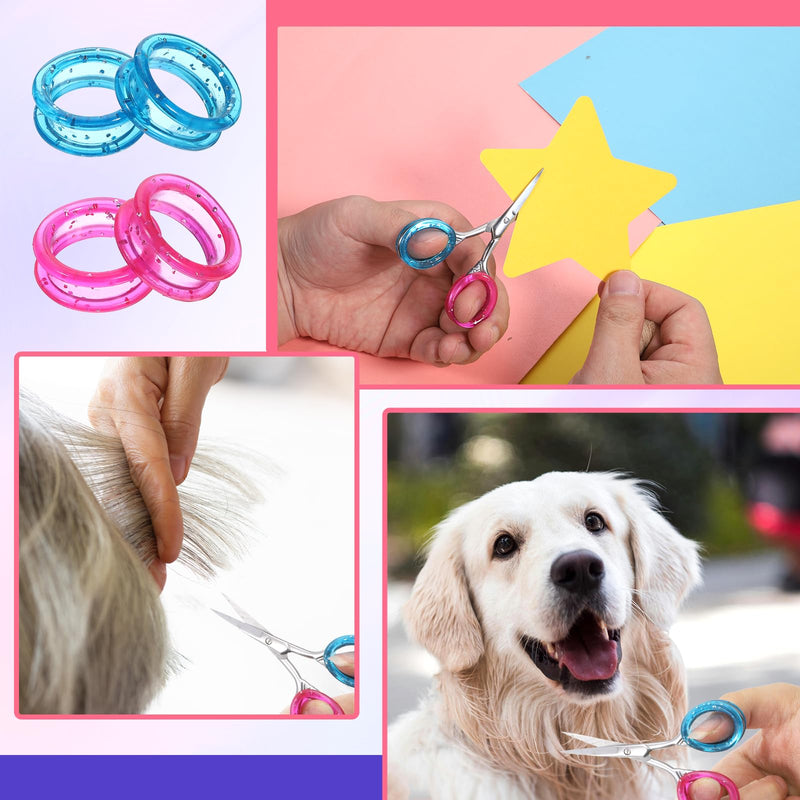 14 Pcs Silicone Scissors Finger Rings, Soft Dog Grooming Scissors Accessories Thumb Insert Finger Protection Ring for Pet Grooming Scissor Accessories for Dog Hair Cutting for Professional Barber - PawsPlanet Australia