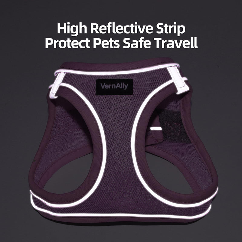 Sparkly Dog Harness Small Sized and Leash Set for Small Dogs Cats,Pink XXS Puppy Harness, Step in Soft Dog Reflective Vest, Breathable Mesh Pet Harness. (Pink, XXS) Pink - PawsPlanet Australia