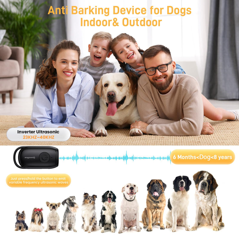 Anti Barking Device,26FT Dog Barking Control Devices,Portable Dog Barking Deterrent Devices,Handheld No Bark Dog Barking Control Device,Dog Behaviour Corrector IPX2 Waterproof Indoor & Outdoor Use Black Mint Green - PawsPlanet Australia