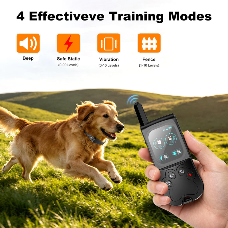 Electric Dog Fence Wireless for 1 Dog Comes with Collar Featuring 3 Warning Modes and Adjustable Range